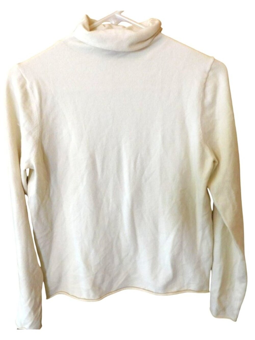 Kerisma Sz M Cream Angora Blend Turtleneck Sweater Soft Minimalist Quiet Luxury